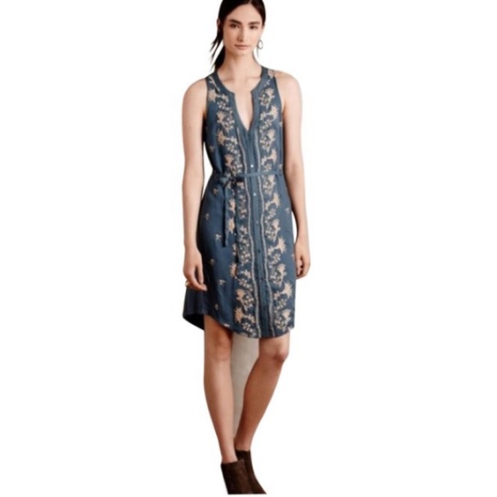 Anthropologie Tiny Seafoam Syden Dress - Picture 2 of 6